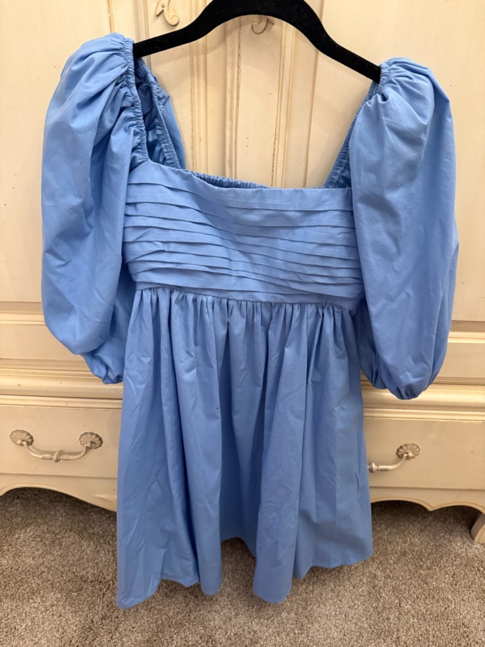 Abercrombie & Fitch Light Blue Puff-Sleeve Girls' Dress